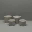 4 Pcs Self Watering Planter Pots, Indoor Plant Plastic Flower Pot with Transparent Visible Water Storage Tank Drainage Hole, Suitable for Indoor and Outdoor Gardens Plant Pot-Stripe, 7*11 cm, 10*14 cm