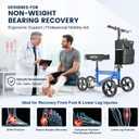 Knee Scooter for Adults for Foot Injuries, Foldable Adjustable Height