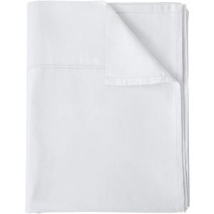 Flat Sheet Only Queen Size, 400 TC 100% Egyptian Cotton Flat Sheet - Wrinkle, Fade, Stain Resistant (White, Queen)