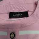 ZESICA Women's 2026 Casual Striped Midi Dress Crewneck Short Sleeve Button Ribbed Knit Swing Pleated A Line Dresses (Pink, S)