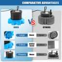 FIDISP Pool Cover Pump, 850 GPH Pool Cover Pumps Above Ground With 4 Hose Adapters, 23 FT Drain Hose, 25 FT Power Cord, Water Pump for Pool Draining for Drainage of Pool Covers, Ponds (Deep Blue)