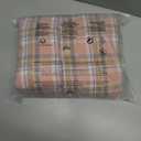 Dokotoo Winter Coats for Women Button Down Plaid Flannel Shirts Warm Sherpa Fleece Jacket Size Small, Pink