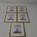 upsimples 8x10 Picture Frame Set of 5, Display Pictures 5x7 with Mat or 8 x 10 Without, Wall Gallery Photo Frames, Gold