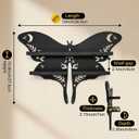 Crystal Display Shelf Wall Moon Shelves Luna Moth Hamsa Hand Holder Floating Wall Mounted Decorative Crystal Shelf (Moth-15 * 10.8inch/38.5 * 27.5cm)