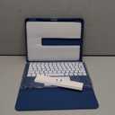 Harvopu Compatible for iPad 11th 10th Generation Case with Keyboard, Folio Cover with Pencil Holder, Multi-Touch Trackpad, 7 Color Backlit, Detachable Keyboard for iPad (A16) 11th/10th Gen (Navy Blue)