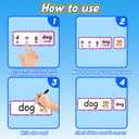 CVC Word Games, Flash Cards, Phonics and Speech Therapy Toys for Toddlers and Kids - Learn to Read, Spelling and Reading Learning Activities - Kindergarten Preschool Educational Toy