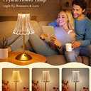 LED Table Lamp, 3200mAh Rechargeable Battery Operated, 30 Lighting Modes Bedside Light for Bedroom, Touch Control Nightstand Lamp, Small for Bedroom and Nightstand, 8 Pack