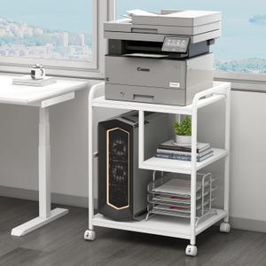 Fannova Large Printer & PC Tower Stand with Wheels for Home Office Storage