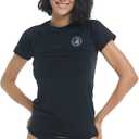 Body Glove Women's Standard Smoothies in-Motion Solid Short Sleeve Rashguard with UPF 50+, Black, Small
