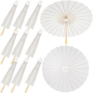 Sadnyy Paper Umbrellas Parasol Umbrella, 33 Inches, White, 80 Pack