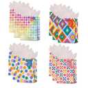 Dimetey 9" Medium Gift Bag with Tissue Paper,12pcs Colorfu Paper Bags for Birthdays,Bridal Showers, Weddings,Mother's Day,Christmas,Thank You Bags-All Occation (Multicolor)