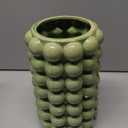 YANWE1 Green Bubble Vase, Black Ceramic Vase for Flowers, Tall Ceramic Vases for Boho Decor, Modern Vases for Living Room, Dinner Table, Bedroom, Wedding, Fireplace Mantel, 8.5 Inches