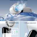 Portable Handheld Fan Turbo, High Speed Cooling Mini Fan Handheld, Digital Display,Portable Cold Air for Makeup, Travel, Camping, Outdoor Use,Gifts for Women (White)