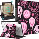 Kidcube for Samsung Galaxy Tab A9 Plus Case 11 Inch for Women Girls Cute Folio Cover with Pencil Holder Aesthetic Cool Unique Design Rotating Stand Teens for Tab A9+ Plus Tablet Case SM-X210/X216/X218