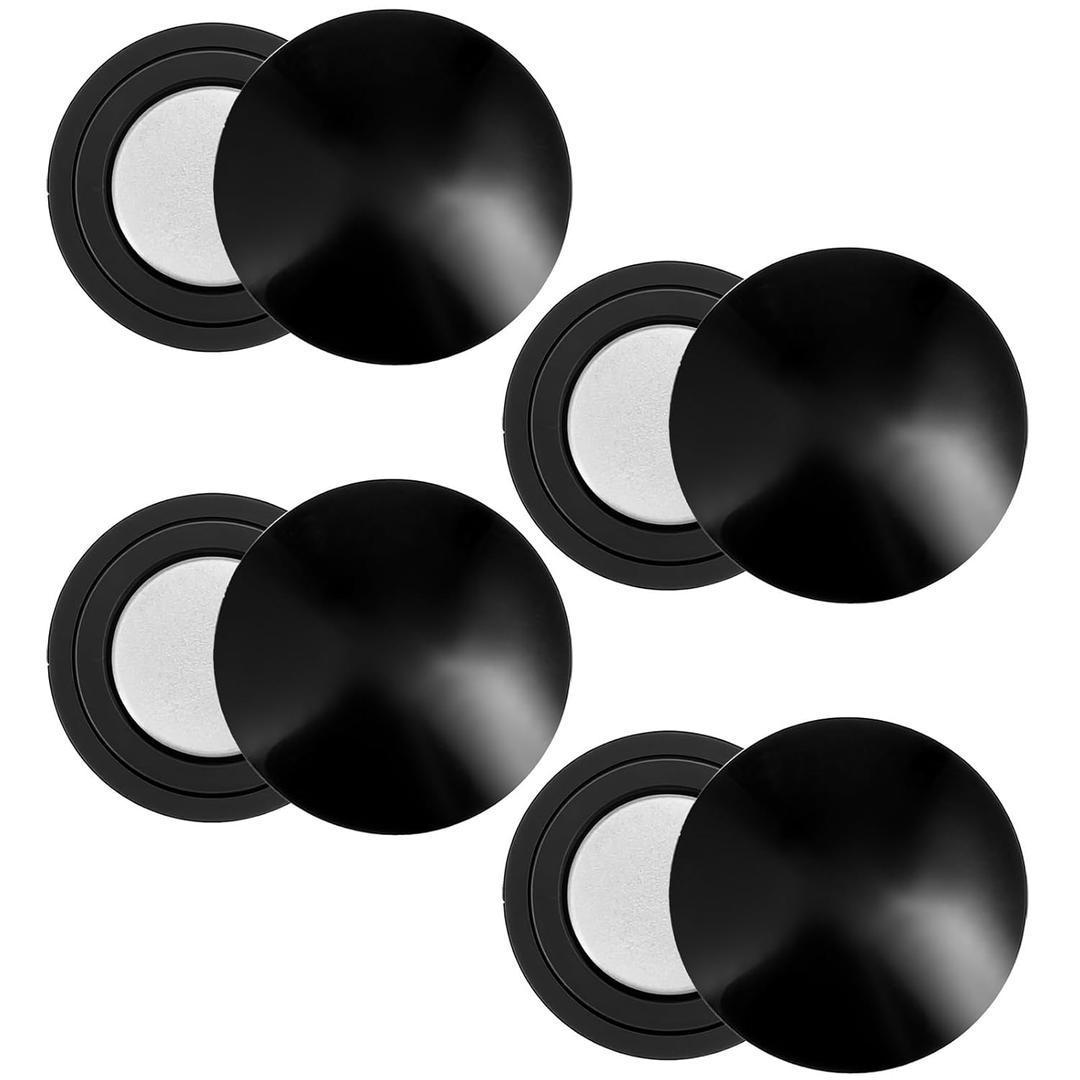 4 Pairs Magnetic Race Bib Clips, Marathon Race Number Holder Buckle Magnets Racing Bib Fixing Fastener Clip Running Gear for Field Triathlon Run Cycling (Black)