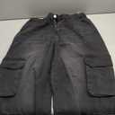 Moosehill Women's-Cargo-Hiking-Pants-High-Waisted Wide Leg Water Resistance Lightweight Stretch for Work Casual Outdoor (14, Black)