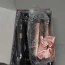 Lopeie 5 in 1 Curling Iron with Thermal Brush and 4 Interchangeable Ceramic Barrels(1/2 to 1 1/2 inch), Curling Wand Set with Flat Iron, Fast Heating, Dual Voltage Hair Curler, Gifts for Women (Rose Gold)