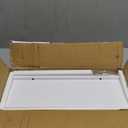 RICHER HOUSE 5 Set White Floating Shelves, Wall Mounted Shelves for Wall Decor, Modern Picture Ledge Shelf with Lip for Storage Nursery, Bedroom, Living Room, Bathroom - White