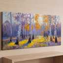Brushart Birch Tree Canvas Wall Art 48"x24"