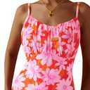 PRETTYGARDEN Women's Floral Bodycon Maxi Dress Summer Beach Sundress Sleeveless Spaghetti Strap Wedding Guest Dress (S)