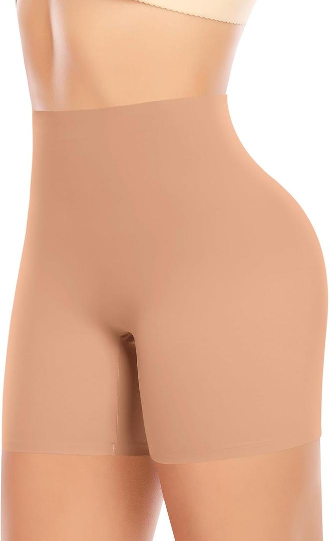 Werena Seamless Shaping Boyshorts Panties for Women Slip Shorts Under Dress Shapewear Shorts Tummy Control Underwear (XL)
