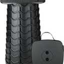 Boreeman Upgraded Collapsible Stool, Square Portable Stool, Lightweight Yet More Sturdy with Load Capacity 400lbs, Perfect for Camping Fishing Hiking BBQ (Square Black) (1 Pack)