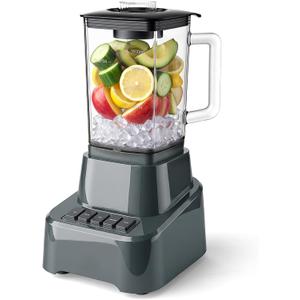 OLIXIS Professional Kitchen Blender, 850 Peak Watts Full-Size Multi Function Blender, 54oz Glass Jar, 4 Speed Pulse Mode, Ice & Frozen Fruit Processing