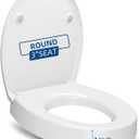 Elevated Toilet seat 3 Inch, Round Toilet seat risers for Seniors