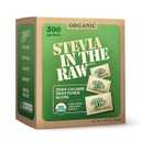 Stevia In The Raw Organic Stevia Sweetener Packets, 300 Ct, Zero Calorie Stevia Sugar Substitute Packets, No Erythritol or Artificial Flavors, USDA Organic, Non-GMO Project Verified, Vegan
