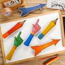 Yeaqee 6 Set Magnetic Spinner for Whiteboard Arrow Spinner Spinzone Magnetic Whiteboard Game for Office