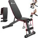 Foldable Weight Bench for Home Gym, Compact Workout Bench for Beginners, 47.2” x 15” x 41”