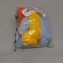 QWINEE Basic Dog & Cat Apparel - Warm Jacket & Shirt for Small Medium Dogs & Cats, Orange & Blue Medium (Orange and Blue)