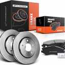 A-Premium 11.88 in(301.8mm) Front Vented Disc Brake Rotors + Ceramic Pads Kit Compatible with Chrysler, Dodge, Ram & Volkswagen Models - Town & Country/Grand Caravan 08-16, Journey 09-13, Routan, C/V