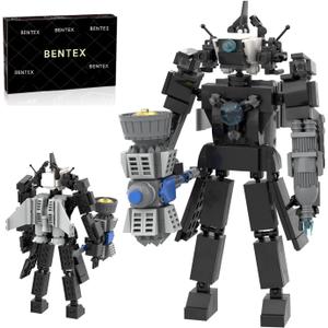 Bentex Toilet Upgraded Titan Cameraman Figure Building Block Set, Upgraded TV Man Speakerman Game Model Collectible Building Bricks Birthday Gift for Adults Fans (397pcs)