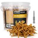 Deck Screws #10 x 2-1/2, T25 Star Torx Drive Flat Head Wood Screws, Tan, 5lb