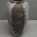 Denique Rustic Ceramic Tall Floor Vase, Vintage Farmhouse Decor, Large Terracotta Vases for Living Room Entryway Table Centerpiece Decor, Terracotta Pottery Clay (C-35cm)