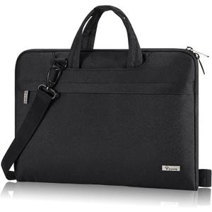 Voova Laptop Bag 13 14 Inch, Waterproof Computer Sleeve Carrying Case with Shoulder Straps & Handle Compatible with Macbook Air 13 M2/M3/M4, MacBook Pro 13/14, HP Dell Lenovo Chromebook 14, Black
