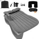Onirii Inflatable Car Air Mattress Back Seat Bed with Air Pump,55" (L) x 35" (W) Portable Thickened Car Travel Camping Sleeping Air Mattress Blow Up Bed for Mid-Size,Full-Size Car SUV (Grey)