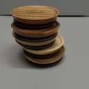 Ball Jar Lids, 5 Pack Ball Jar Wooden Storage Lids (Wide Mouth)