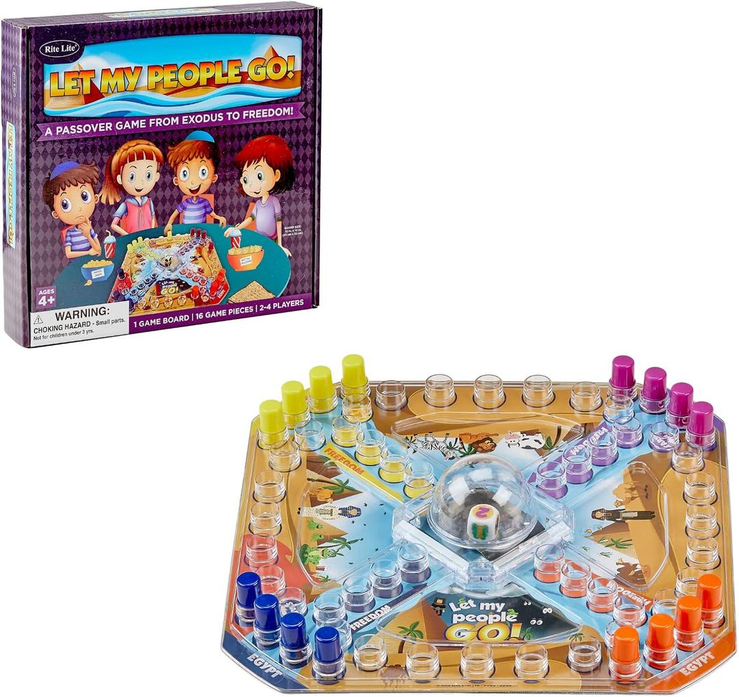 Rite Lite Let My People Go! Jewish Board Game Judaica Gifts for Kids Holiday Party Favors Judaism Game Up to 4 Players A Perfect Family-Friendly Party Game Fun & Educational