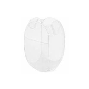 Whitmor Pop & Fold White Mesh Fabric Laundry Hamper