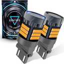 3157 LED Turn Signal Bulb Anti Hyper Flash,3057 LED Bulbs With Built in Resistor,3156 LED Amber Yellow CANBUS Error Free,3457a 3457 4157 Front Rear LED Blinker Bulb for Car Trucks(2pcs)