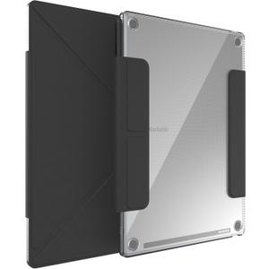 TUDIA M-FLIP Detachable Clear Magnetic Case for Remarkable Paper Pro 11.8" - Slim Transparent Cover with [Auto Wake/Sleep] Strong Magnetic Closure, Foldable Stand & Built-in Stylus Slot (Black)