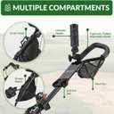 Caddytek CaddyLite 11.5 V3 Golf Push Cart - Lightweight Aluminum 3-Wheel Foldable Golf Bag Cart with Quad-Fold Frame, EVA Wheels, Adjustable Handle, Foot Brake, Mesh Net, Umbrella & Drink Holder, One Size
