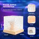 Ocean Wave Projector Light, 16-Color Luminorthe Cube Lamp and App Remote, 3D Holographic Water Ripple Romantic Ambient Lighting for Child's Room, Party, Night Light-4.4inch (Blue)