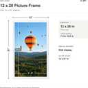 JCJMY 12x20 Picture Frame White for Poster Photo Picture, Horizontal and Vertical Formats for Wall Hanging, 12 x 20 Wall Gallery Poster Photo Frame for 12 by 20 Photos Posters, White