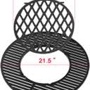 Onlyfire Cast Iron Grill Grate Replacement Gourmet BBQ System for Weber 22inch Kettle Charcoal Grills