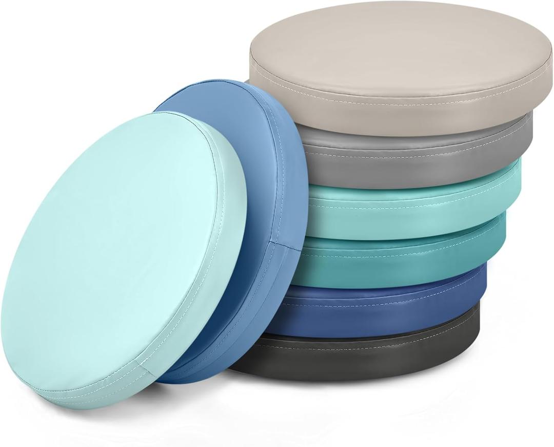 Juexica 8 Pcs Extra Thick Flexible Seating Floor Cushions Assorted Colored Floor Pillow Classroom Seat Cushions Soft Classroom Seating for Kids Learning Daycare School Chair(Blue Series) (13.8 x 13.8 x 2 Inch)