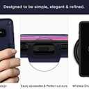 PATCHWORKS Galaxy S10 Plus Case [Level Wallet Series] Rugged Hybrid Shockproof Dual Layer TPU + PC Case [Military Grade Drop Test Certified] [Wireless Charging Compatible], Navy Blue