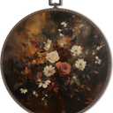 XNXLDYLH Fall Moody Floral Round Framed Wall Art Decor, Dark Academia Cottagecore Hanging Wall Decor Decorations, Vintage Gallery Canvas Prints Wall Art Paintings for Living Room Farmhouse, 10x10 Inch